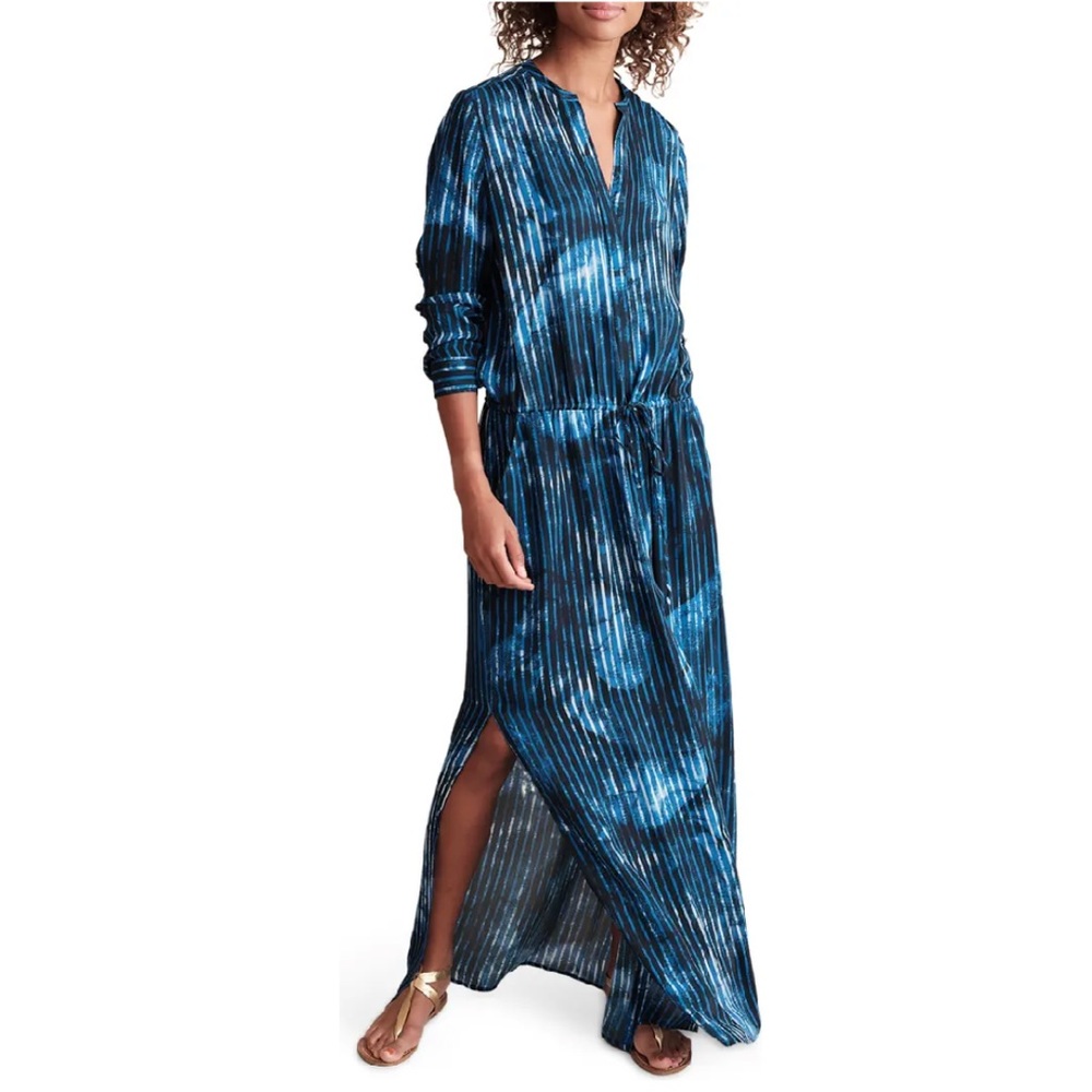 Haute Hippie Biance Striped Side Slit Maxi Dress